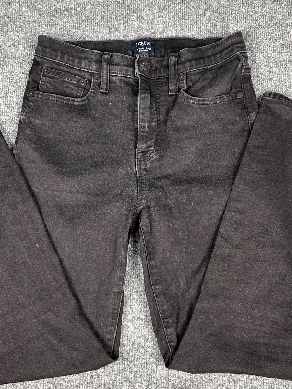 J Crew 10" High Rise Skinny Black Jeans Womens 27 Stretchy